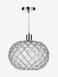 Dar Lighting Juantita polished chrome pendant light (British brand)