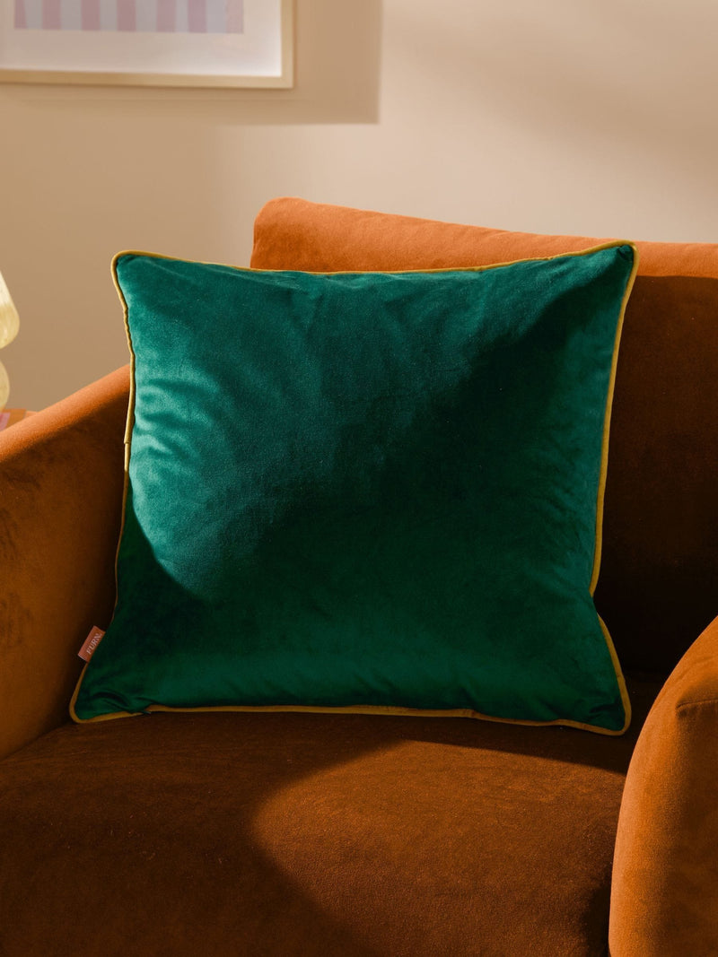 Furn Emerald/Moss Meridian Velvet 45 x 45cm Cushion Cover