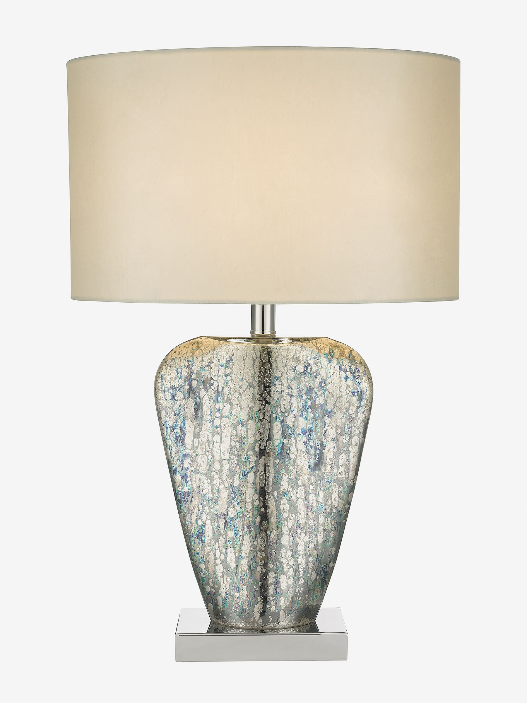 Dar Lighting silver mercury glass table lamp (British brand)