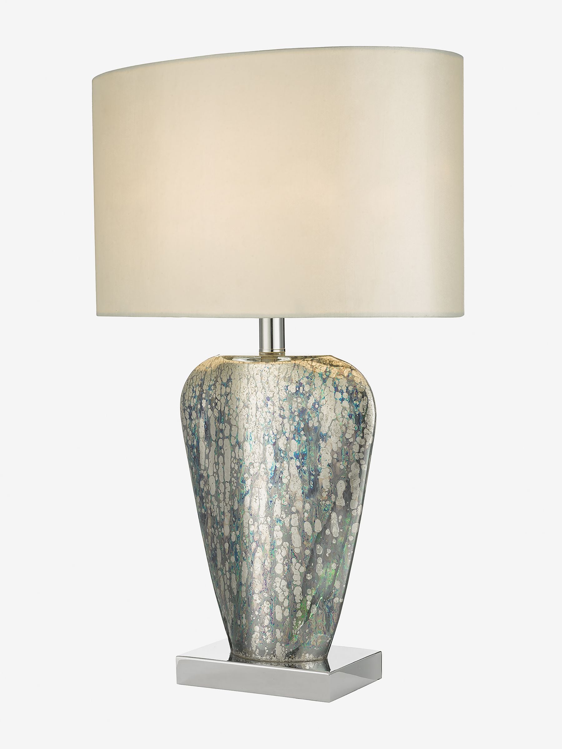 Dar Lighting silver mercury glass table lamp (British brand)