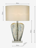Dar Lighting silver mercury glass table lamp (British brand)