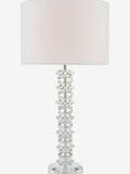 Dar Lighting polished chrome crystal table lamp 57cm, UK version