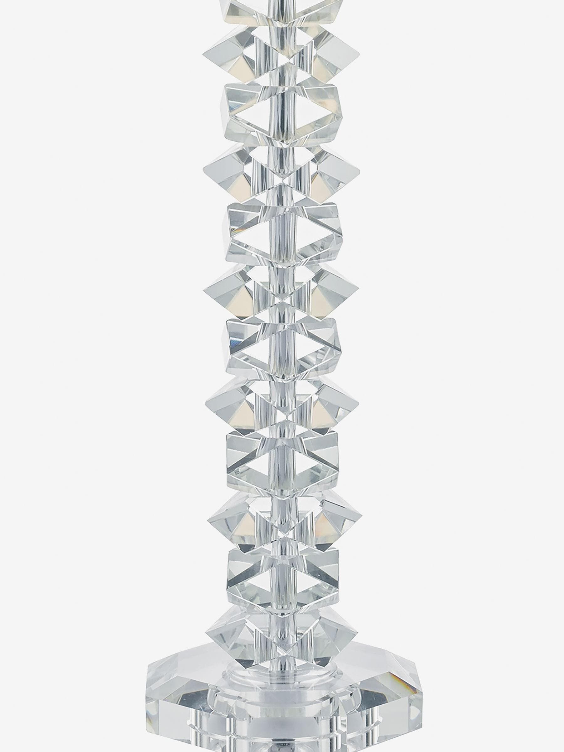Dar Lighting polished chrome crystal table lamp 57cm, UK version