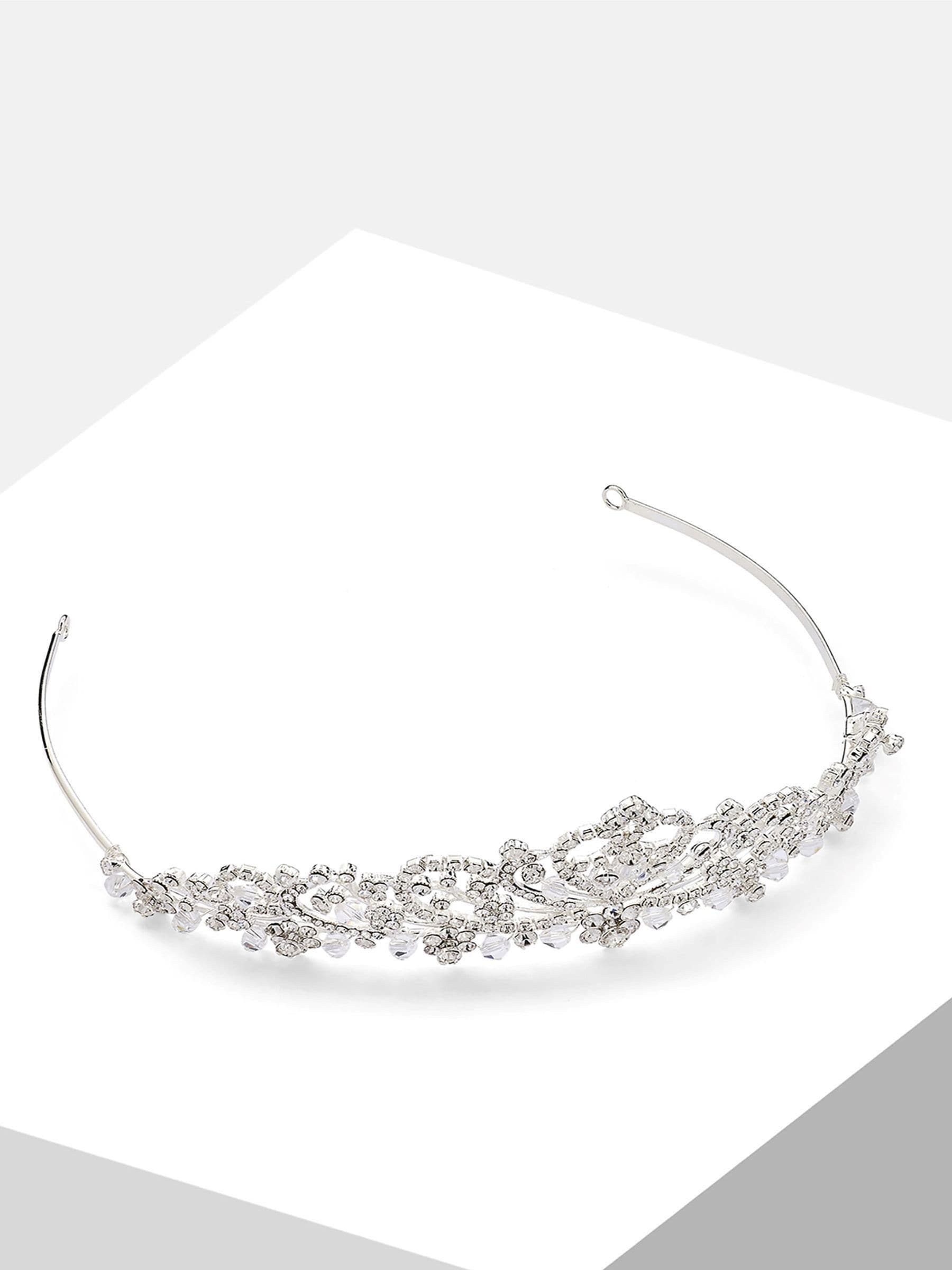 Jon Richard silberfarbenes Braut-Diamant-Diadem (britische Marke)