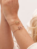 Gold Tone Crystal Heart Bracelet