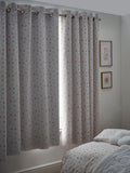 Pink Scandi Spot eyelet blackout curtains (British brand)