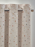 Natural terrazzo eyelet blackout curtains, UK version