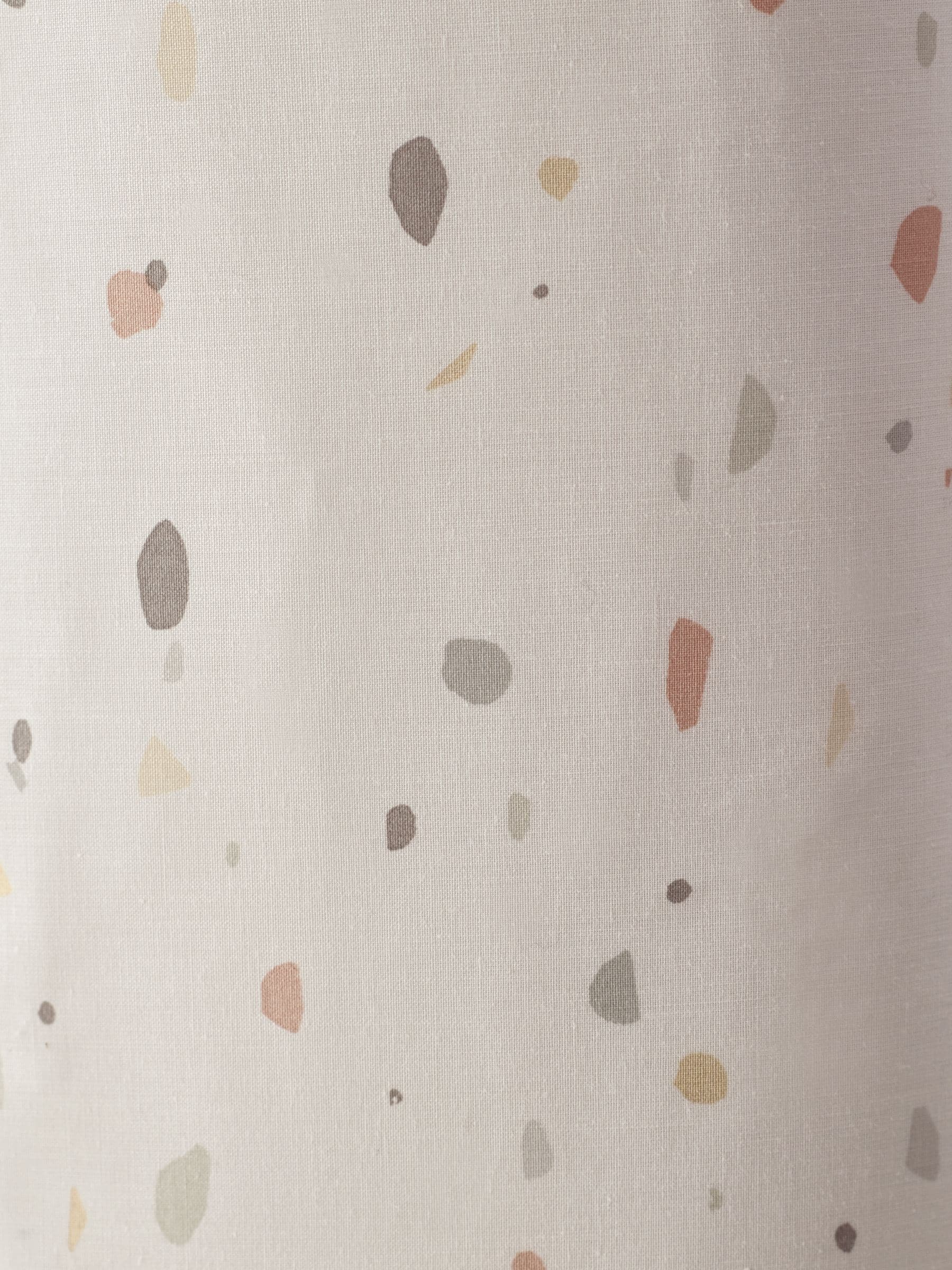 Natural terrazzo eyelet blackout curtains, UK version