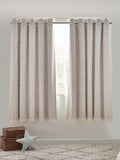 Natural terrazzo eyelet blackout curtains, UK version