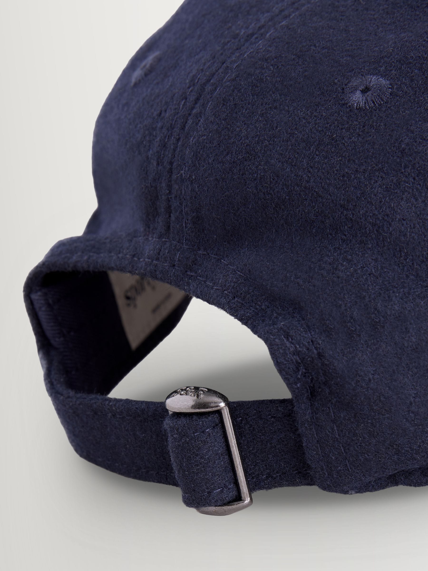 Sporty & Rich navy Vendome wool hat, imported from the UK