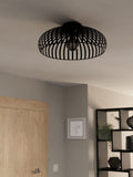 Eglo black flush ceiling light 43cm, UK version
