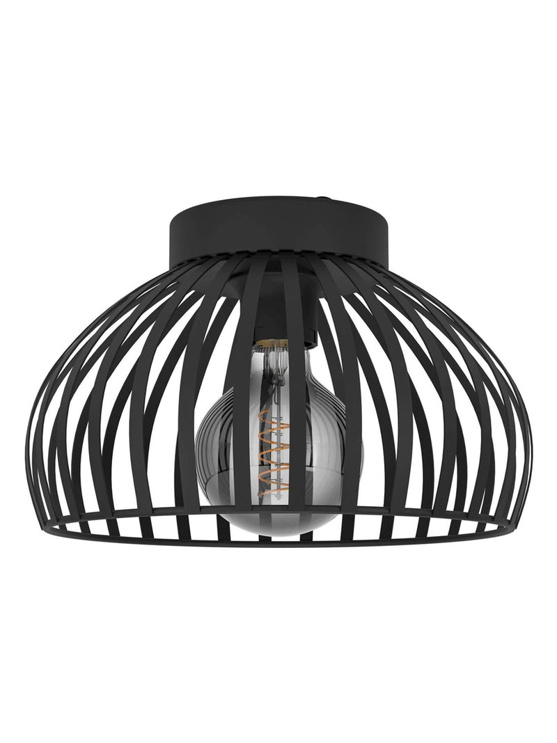 Eglo black wireframe flush ceiling light 28cm, UK version