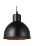 Eglo Truro pendant light black steel shade with copper inner finish (British brand)