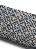 Tommy Hilfiger blue monogram jacquard crossbody camera bag, imported from the UK