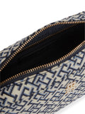 Tommy Hilfiger blue monogram jacquard crossbody camera bag, imported from the UK