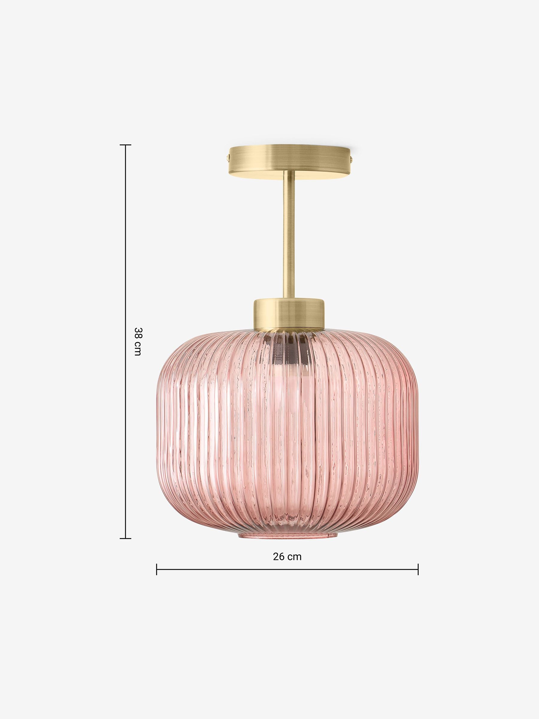 MADE.COM Pink Briz flush ceiling light, imported from the UK