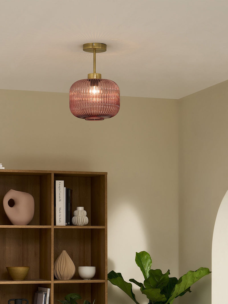 MADE.COM Pink Briz Ceiling Flush Fitting Light