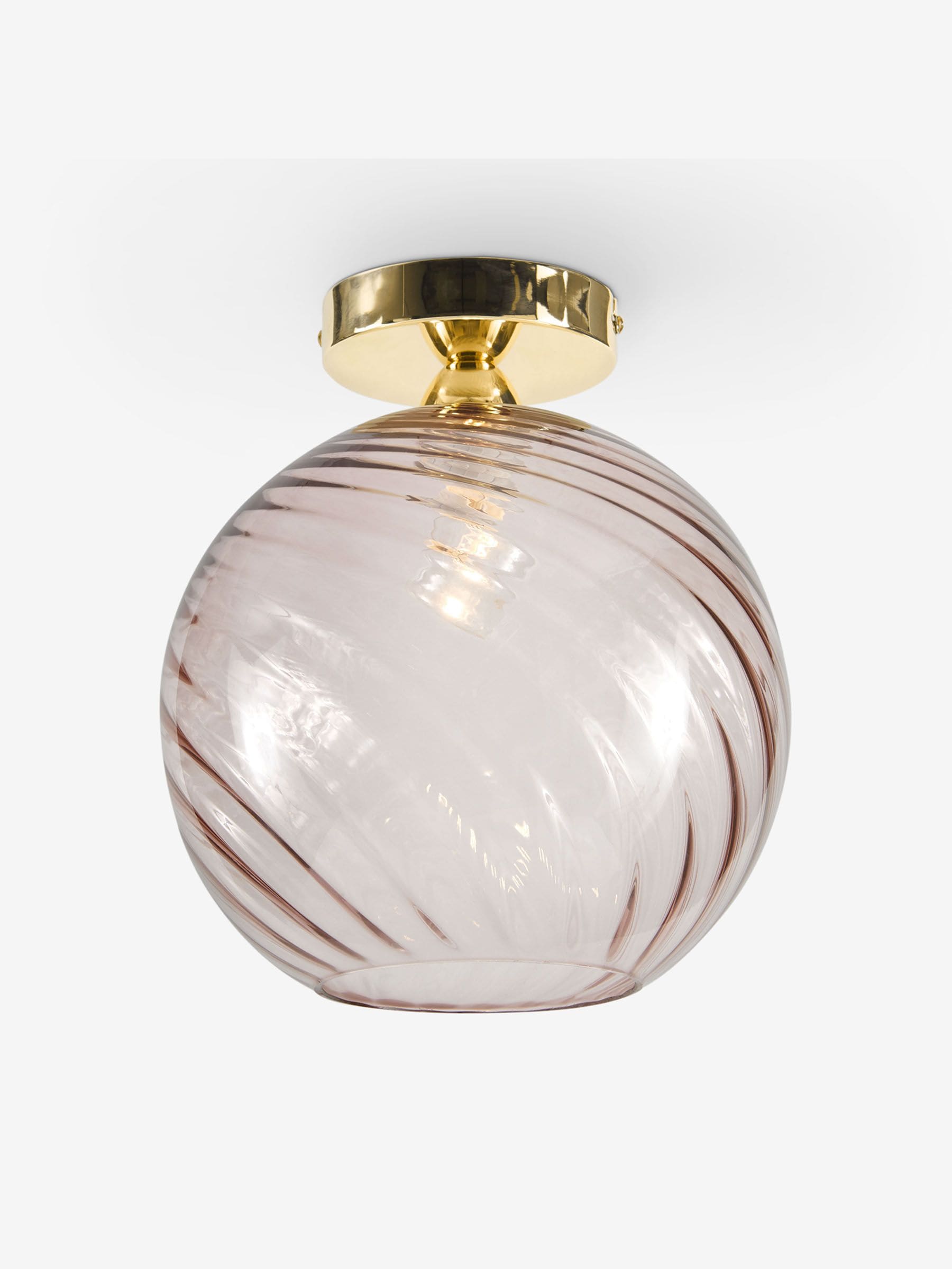 MADE.COM pink Ilaria flush ceiling light 28cm (British brand)