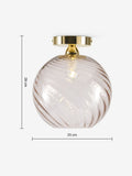 MADE.COM pink Ilaria flush ceiling light 28cm (British brand)
