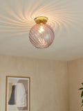 MADE.COM pink Ilaria flush ceiling light 28cm (British brand)