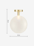MADE.COM White Boll flush ceiling light 25cm diameter, imported from the UK