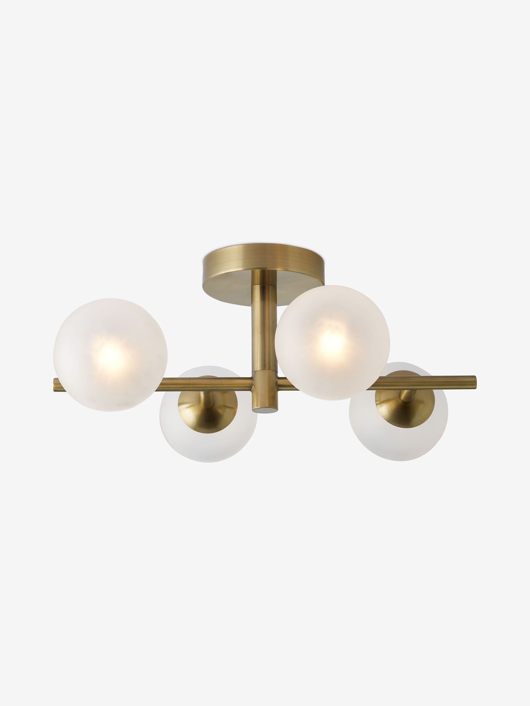 MADE.COM Brass Isia bathroom flush light (British brand)