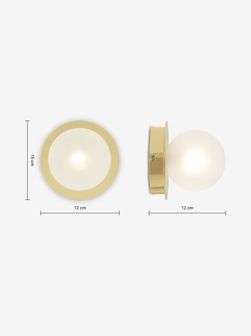 MADE.COM Boll wall light glass orb 15cm, UK version