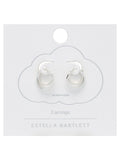 Estella Bartlett silver double twisted hoop earrings 1.5 cm - British product