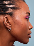 Estella Bartlett silver double twisted hoop earrings 1.5 cm - British product
