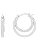 Estella Bartlett silver double twisted hoop earrings 1.5 cm - British product