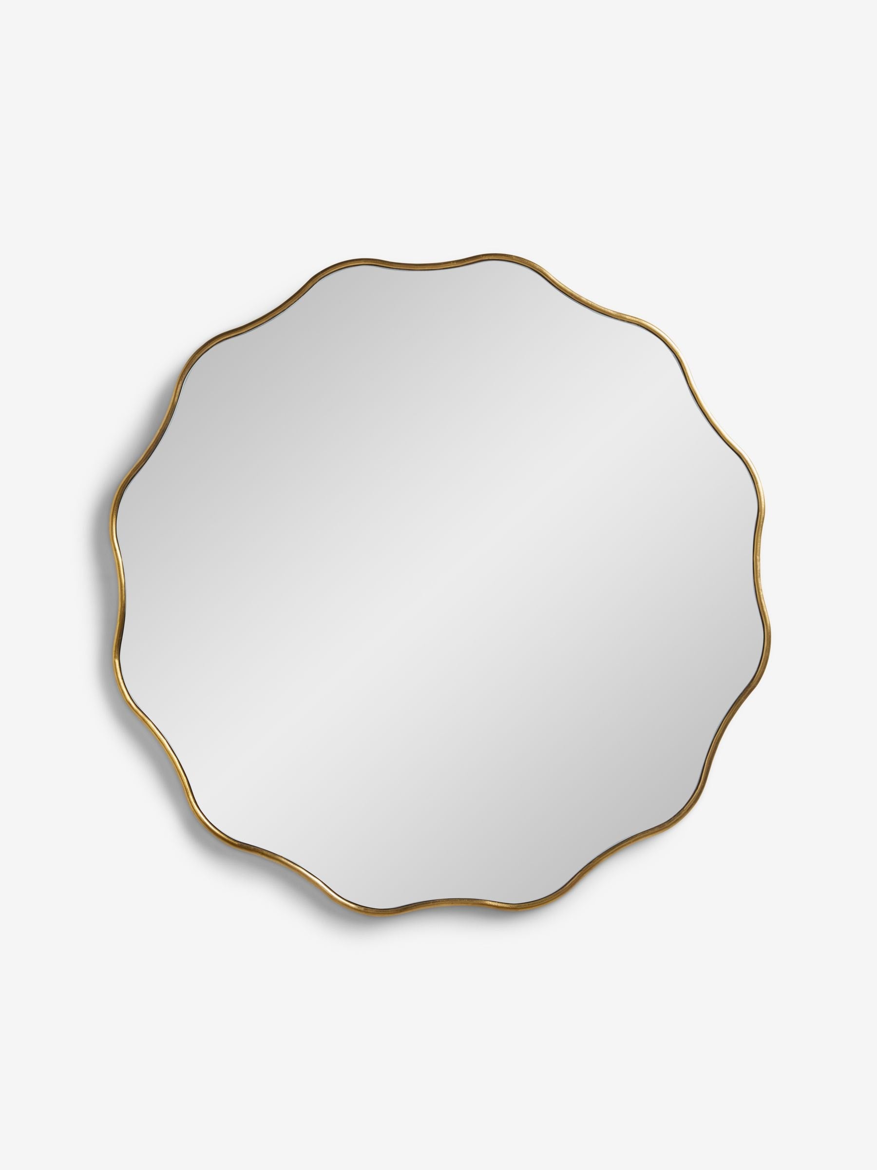 Clarke & Clarke gold wobble round mirror 76cm - British product