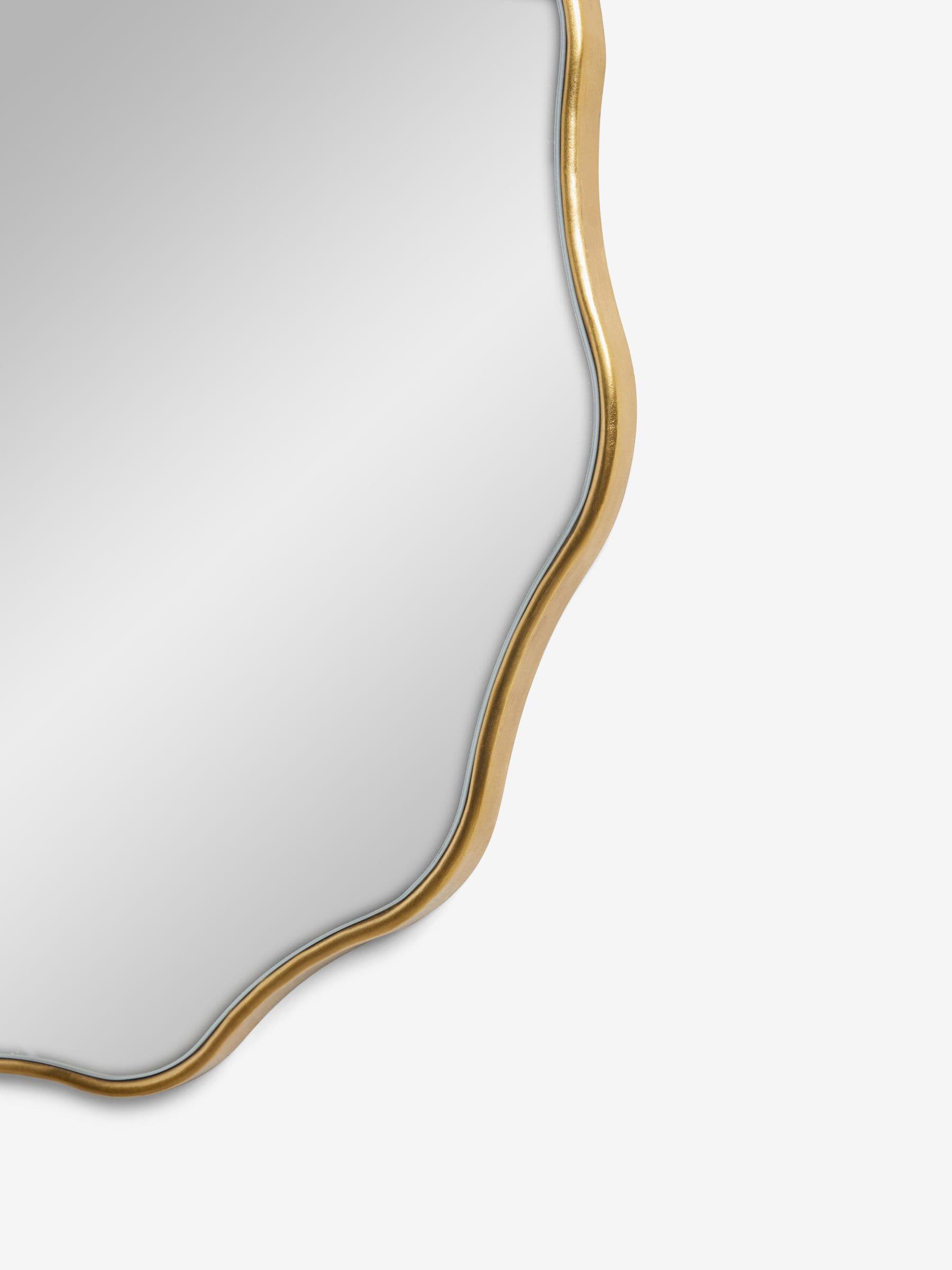 Clarke & Clarke gold wobble round mirror 76cm - British product