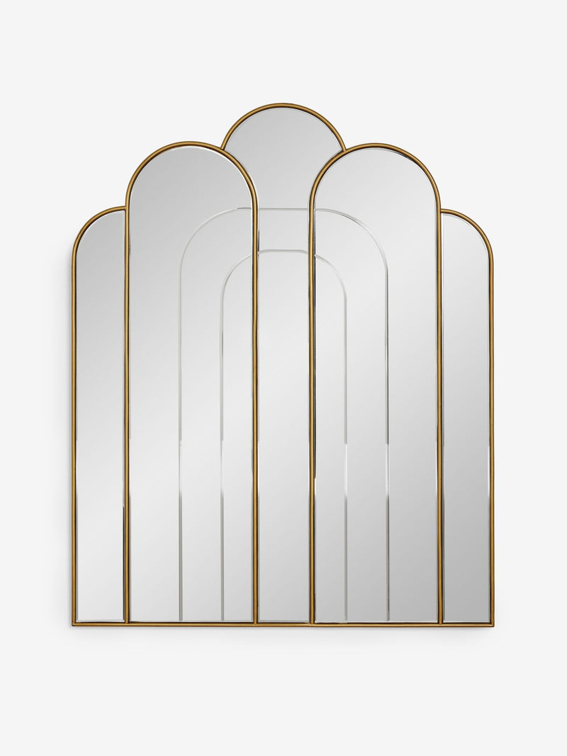 Clarke & Clarke gold arched mirror 100x80cm, UK version