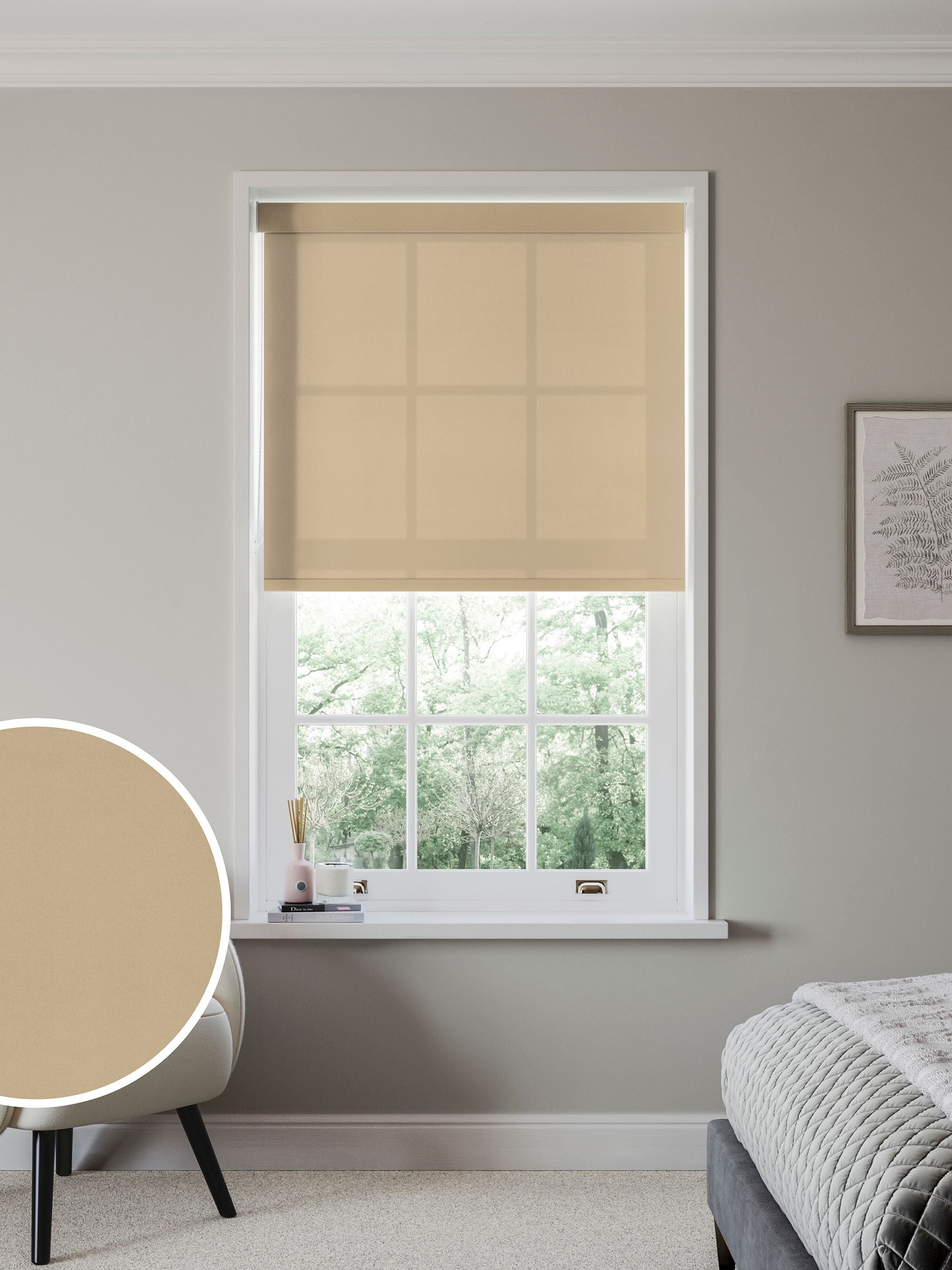 Next Natural Stone roller blind made to measure - British product