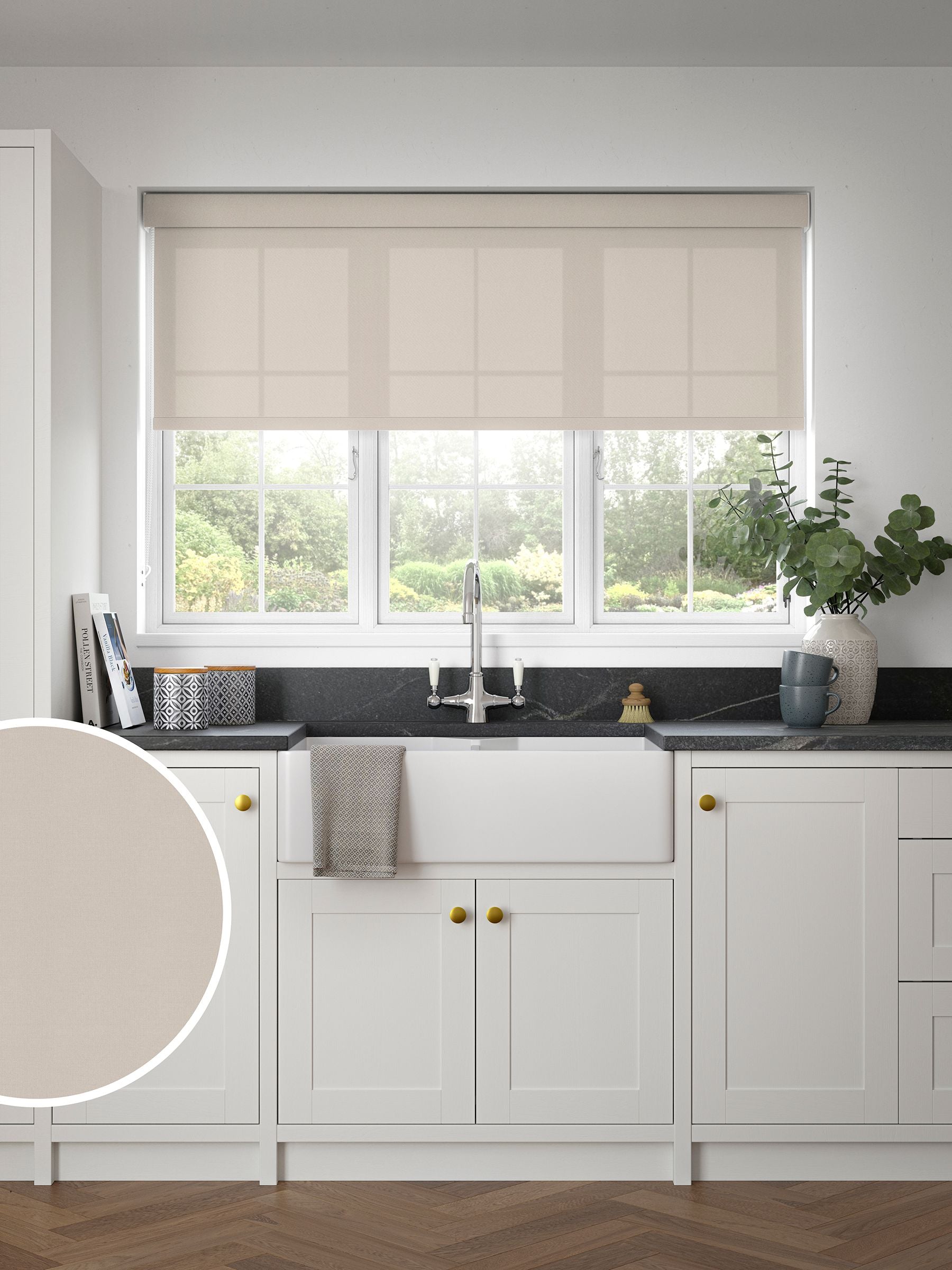 Next oatmeal roller blind made to measure, UK version