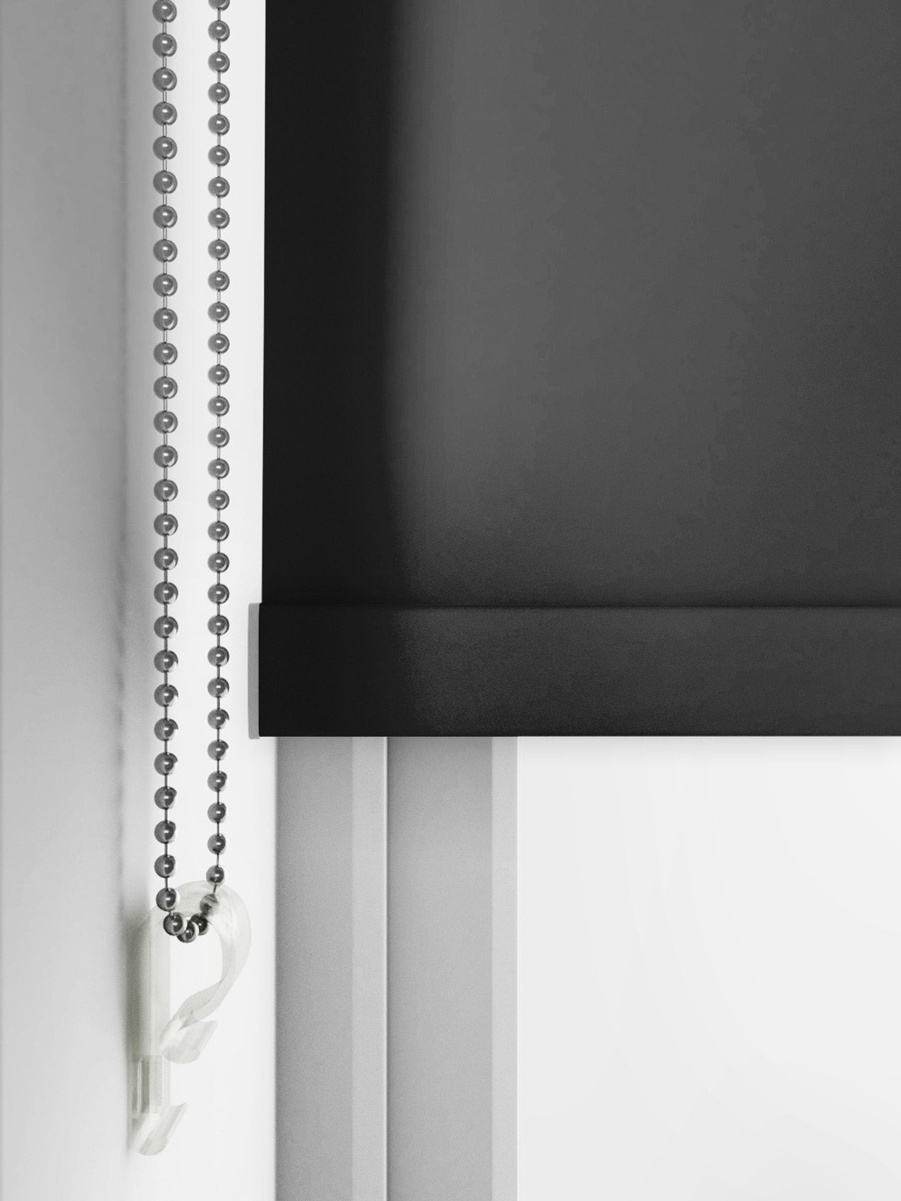 Next black plain roller blind made to measure, imported from the UK