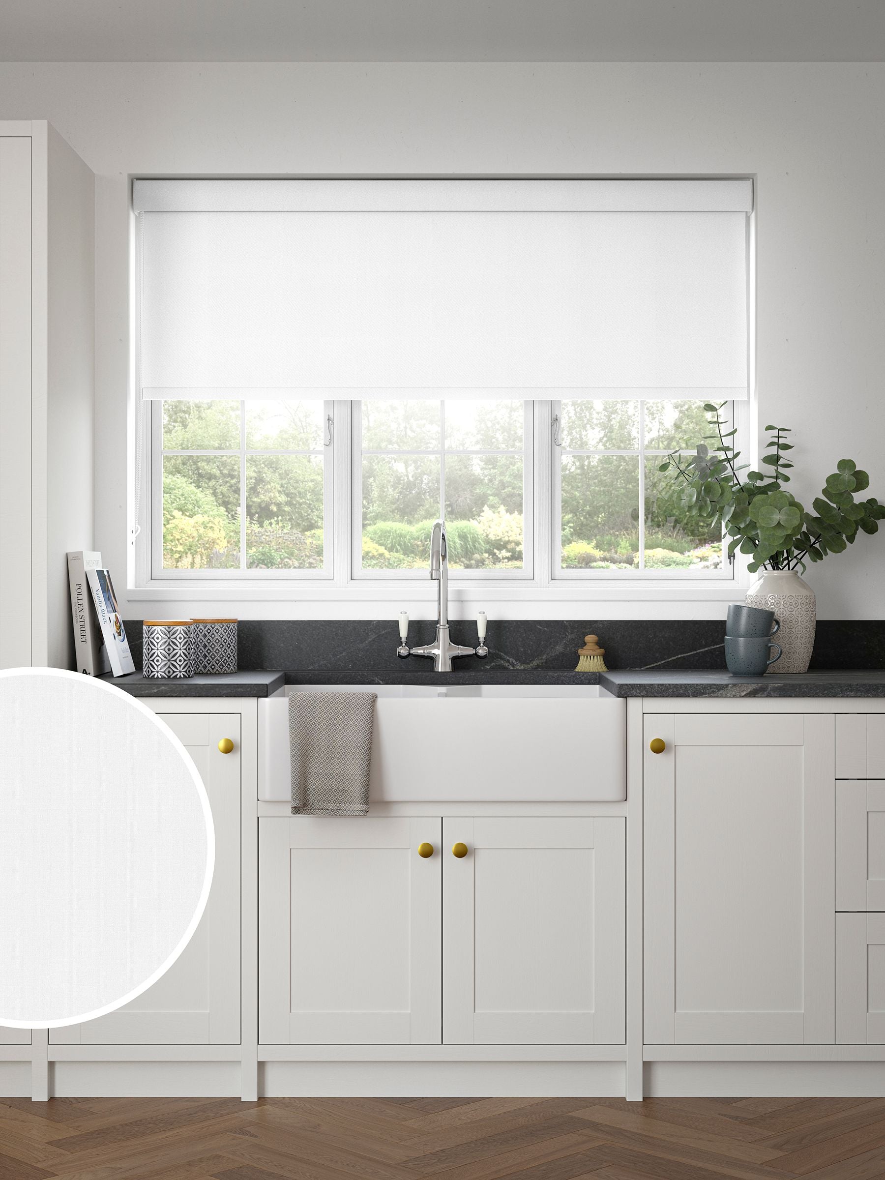 Next white waterproof roller blind imported from the UK