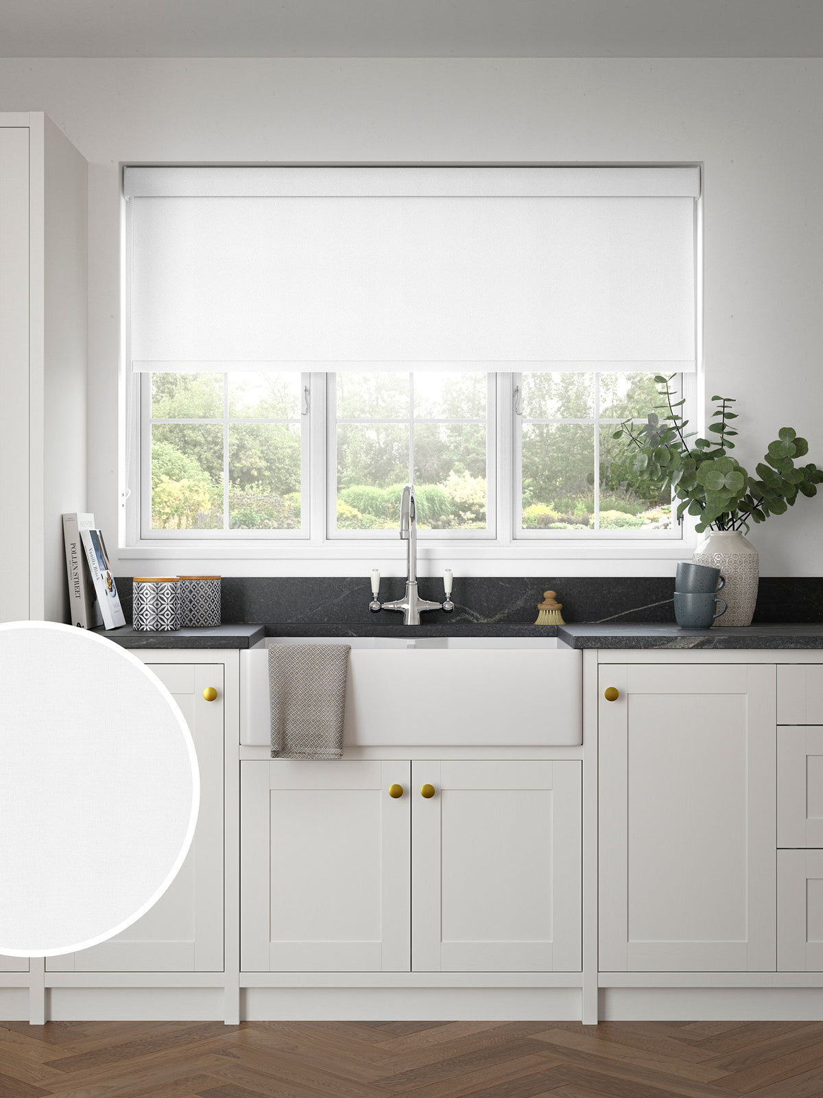 Next white waterproof roller blind imported from the UK