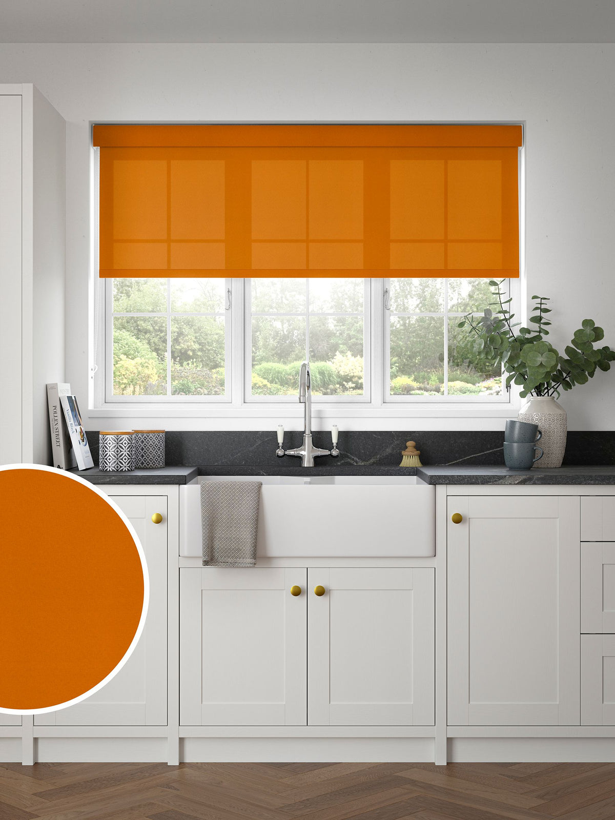 Next terracotta made to measure roller blind (British brand)