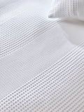 White waffle texture duvet cover and pillowcase set (British brand)