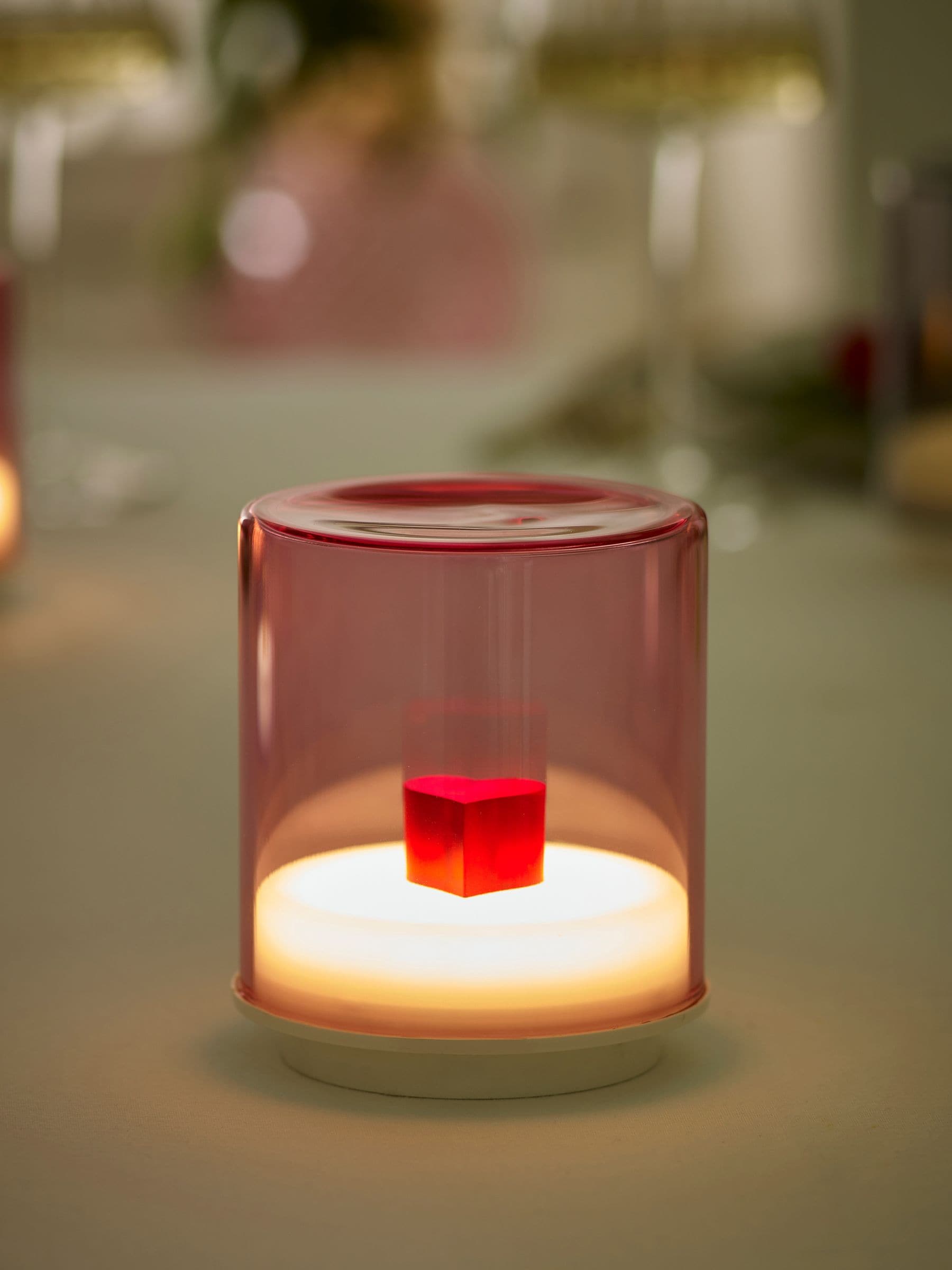 Indigo Owl Pink Small Gem Wireless Table Lamp