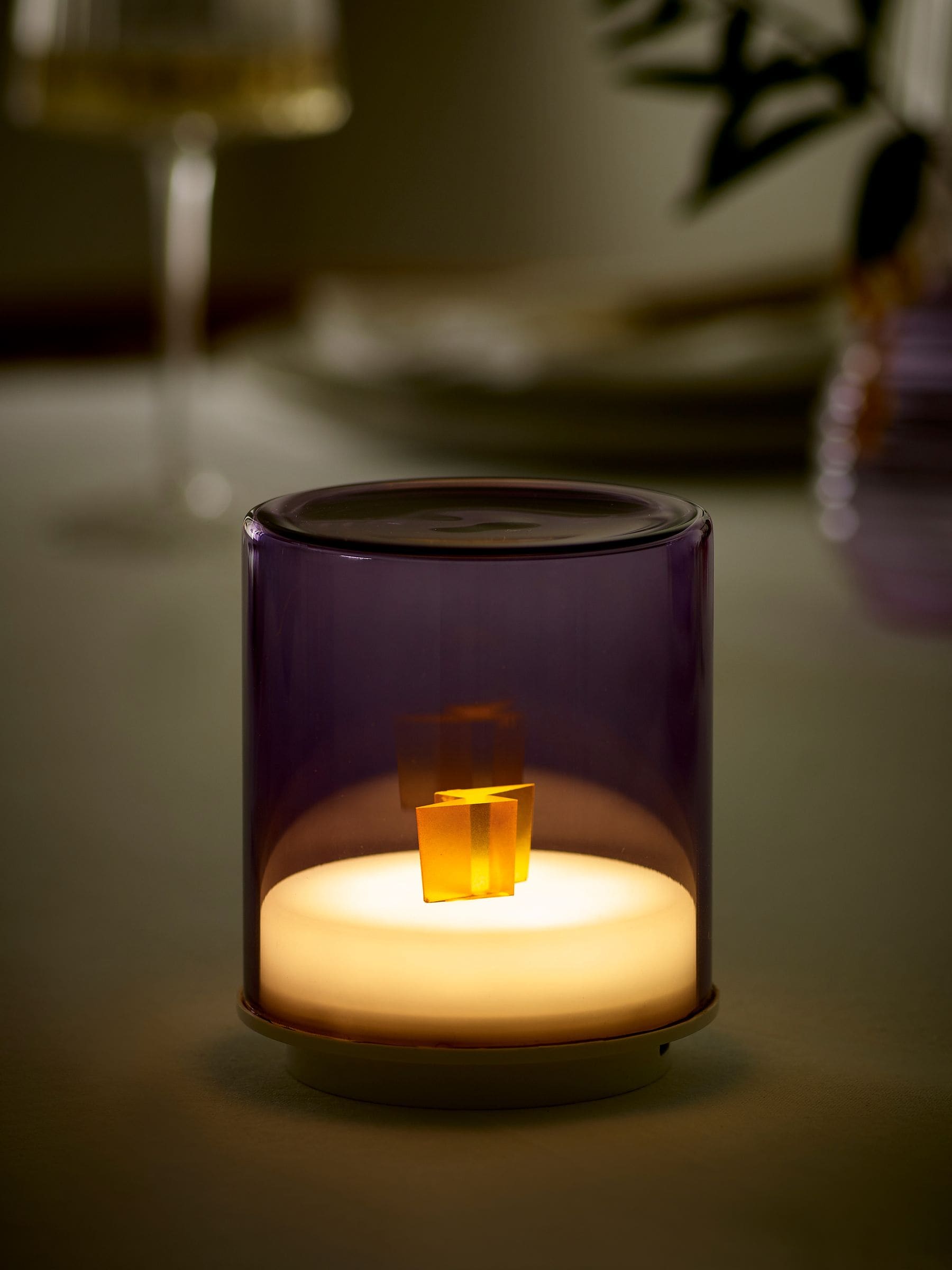 Indigo Owl Pink Small Gem Wireless Table Lamp