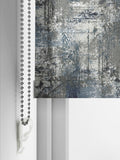 Next teal printed texture roller blind made to measure (British brand)