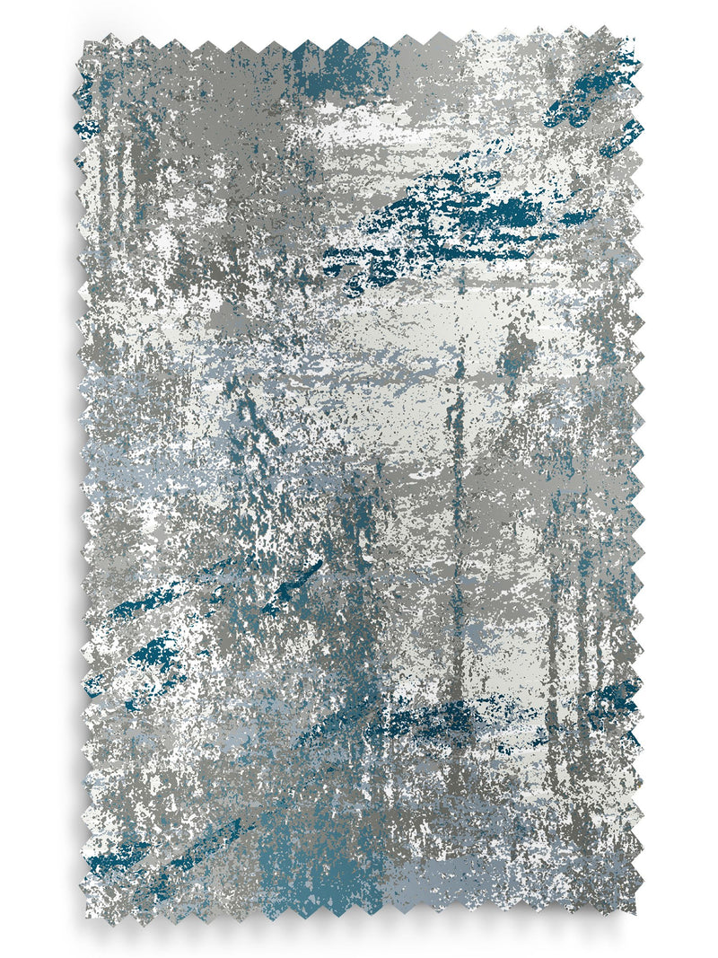 Next teal printed texture roller blind made to measure (British brand)