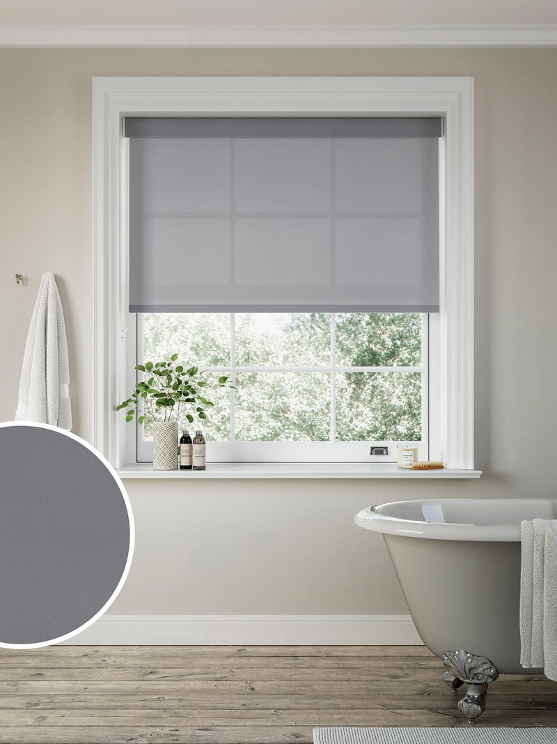 Butler Fog Grey made to measure roller blind (British brand)
