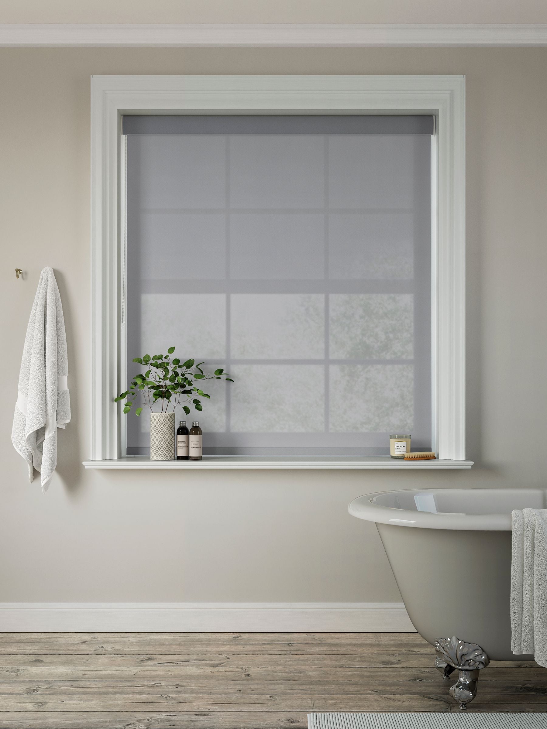 Butler Fog Grey made to measure roller blind (British brand)