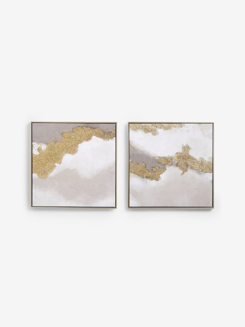 Lipsy gold ombre wall art set 60x60cm, UK version