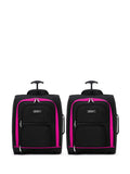 Flight Knight Pink Soft Cabin Carry-On Bag Compatible 100+ Airlines 2 Wheels Luggage