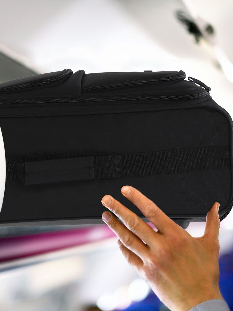 Flight Knight black 2-wheel cabin luggage 55x40x20cm, imported from the UK
