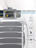 Flight Knight Silver hard shell ABS cabin case 21 inch, UK version